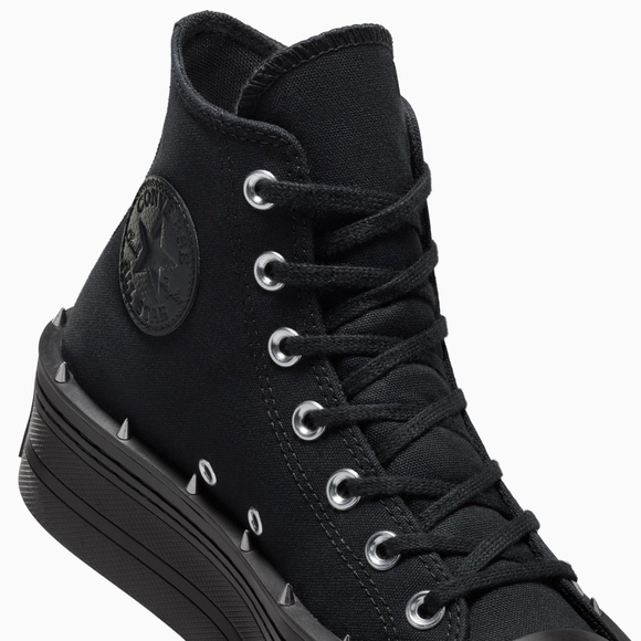 Converse Chuck Taylor All Star Modern Lift Platform Studded Black size 10 NEW - Picture 7 of 8